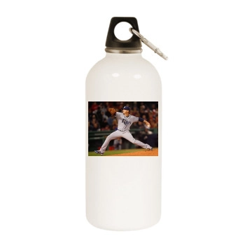 Tampa Bay Rays White Water Bottle With Carabiner