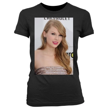 Taylor Swift Women's Junior Cut Crewneck T-Shirt