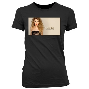 Taylor Swift Women's Junior Cut Crewneck T-Shirt