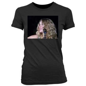 Taylor Swift Women's Junior Cut Crewneck T-Shirt