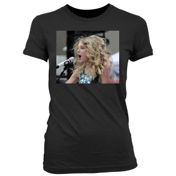 Taylor Swift Women's Junior Cut Crewneck T-Shirt