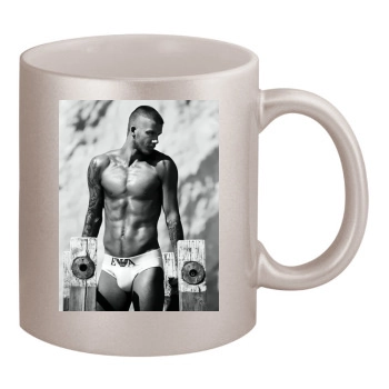 David Beckham 11oz Metallic Silver Mug