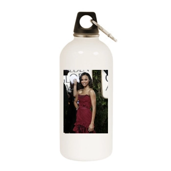 Zoe Saldana White Water Bottle With Carabiner