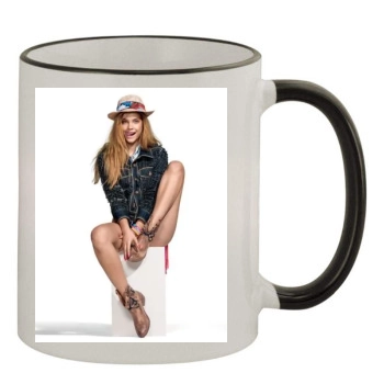 Barbara Palvin 11oz Colored Rim & Handle Mug