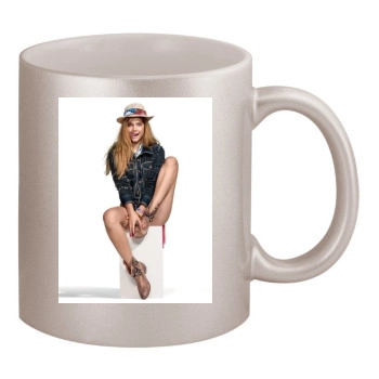 Barbara Palvin 11oz Metallic Silver Mug