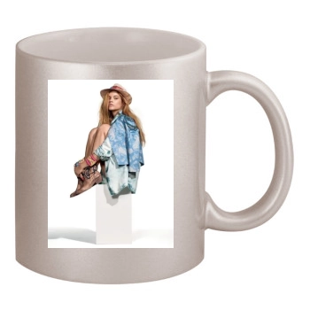 Barbara Palvin 11oz Metallic Silver Mug