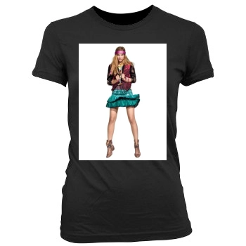 Barbara Palvin Women's Junior Cut Crewneck T-Shirt