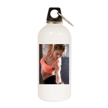 Candice Swanepoel White Water Bottle With Carabiner