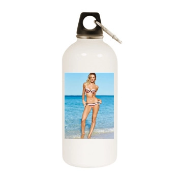 Candice Swanepoel White Water Bottle With Carabiner