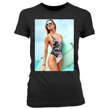 Candice Swanepoel Women's Junior Cut Crewneck T-Shirt