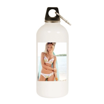 Candice Swanepoel White Water Bottle With Carabiner