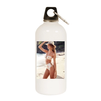 Candice Swanepoel White Water Bottle With Carabiner