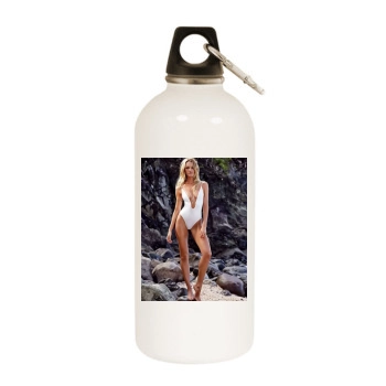 Candice Swanepoel White Water Bottle With Carabiner