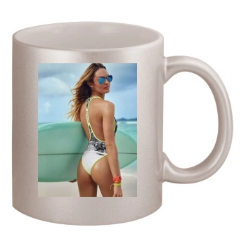 Candice Swanepoel 11oz Metallic Silver Mug