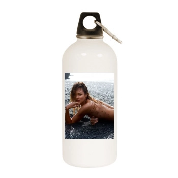 Candice Swanepoel White Water Bottle With Carabiner