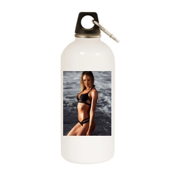 Candice Swanepoel White Water Bottle With Carabiner