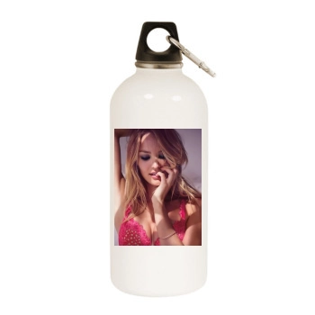 Candice Swanepoel White Water Bottle With Carabiner