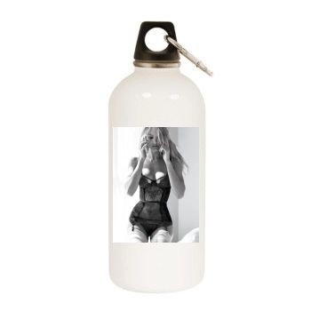 Candice Swanepoel White Water Bottle With Carabiner