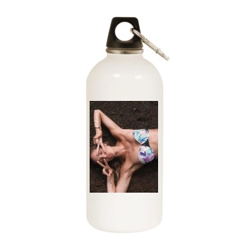 Candice Swanepoel White Water Bottle With Carabiner