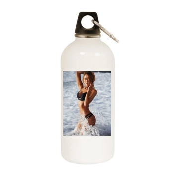 Candice Swanepoel White Water Bottle With Carabiner