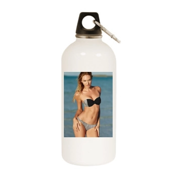 Candice Swanepoel White Water Bottle With Carabiner