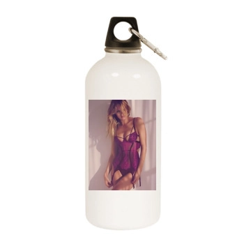 Candice Swanepoel White Water Bottle With Carabiner