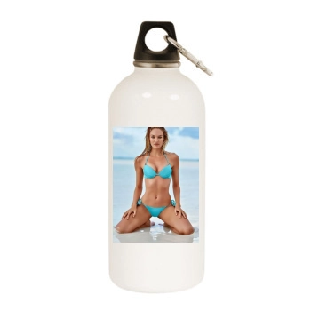 Candice Swanepoel White Water Bottle With Carabiner