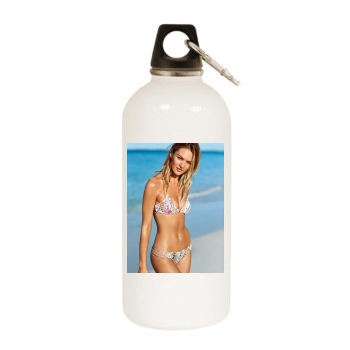 Candice Swanepoel White Water Bottle With Carabiner