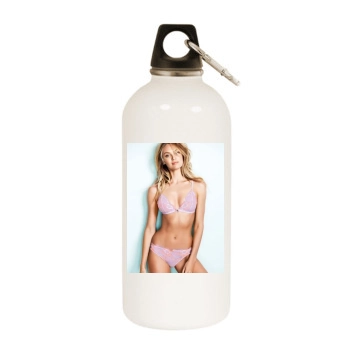 Candice Swanepoel White Water Bottle With Carabiner