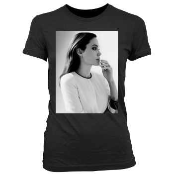 Angelina Jolie Women's Junior Cut Crewneck T-Shirt