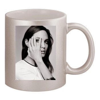 Angelina Jolie 11oz Metallic Silver Mug