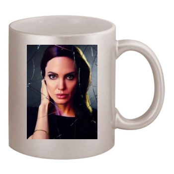 Angelina Jolie 11oz Metallic Silver Mug