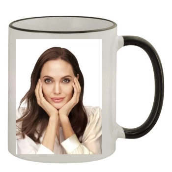 Angelina Jolie 11oz Colored Rim & Handle Mug