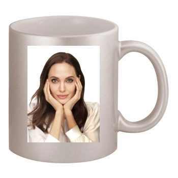 Angelina Jolie 11oz Metallic Silver Mug