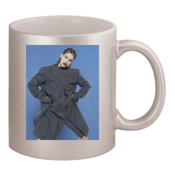 Barbara Palvin 11oz Metallic Silver Mug