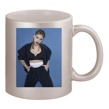 Barbara Palvin 11oz Metallic Silver Mug