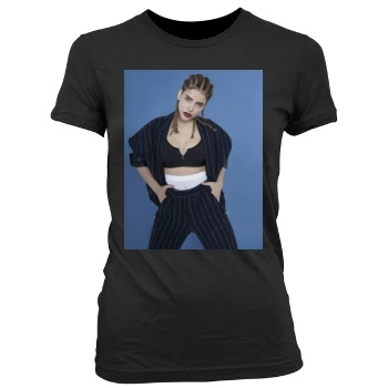 Barbara Palvin Women's Junior Cut Crewneck T-Shirt