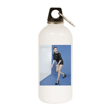 Barbara Palvin White Water Bottle With Carabiner