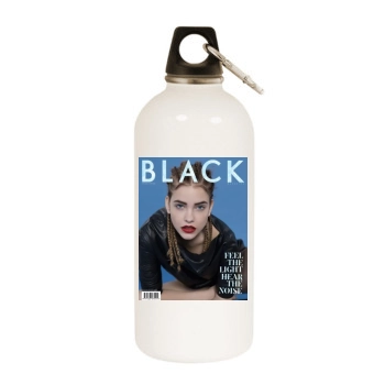 Barbara Palvin White Water Bottle With Carabiner