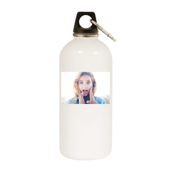 Barbara Palvin White Water Bottle With Carabiner