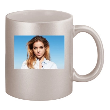 Barbara Palvin 11oz Metallic Silver Mug