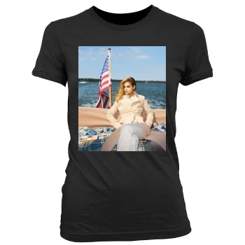 Barbara Palvin Women's Junior Cut Crewneck T-Shirt