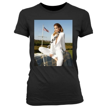 Barbara Palvin Women's Junior Cut Crewneck T-Shirt