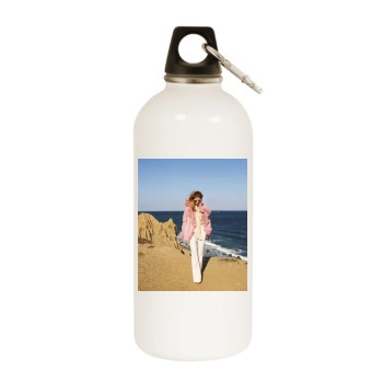 Barbara Palvin White Water Bottle With Carabiner