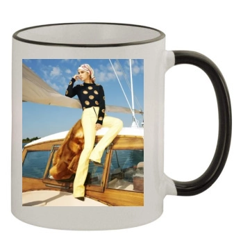 Barbara Palvin 11oz Colored Rim & Handle Mug