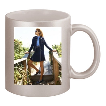 Barbara Palvin 11oz Metallic Silver Mug