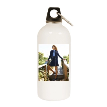 Barbara Palvin White Water Bottle With Carabiner