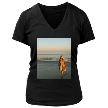 Barbara Palvin Women's Deep V-Neck TShirt