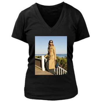 Barbara Palvin Women's Deep V-Neck TShirt