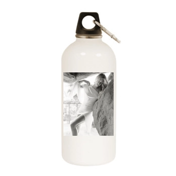 Elena Dementieva White Water Bottle With Carabiner